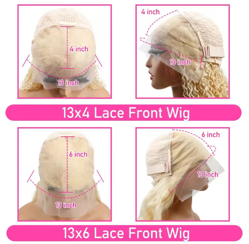 613 Blonde Straight Human Hair Lace Front Wig